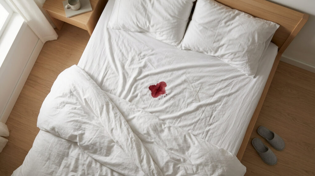 get blood out of mattress