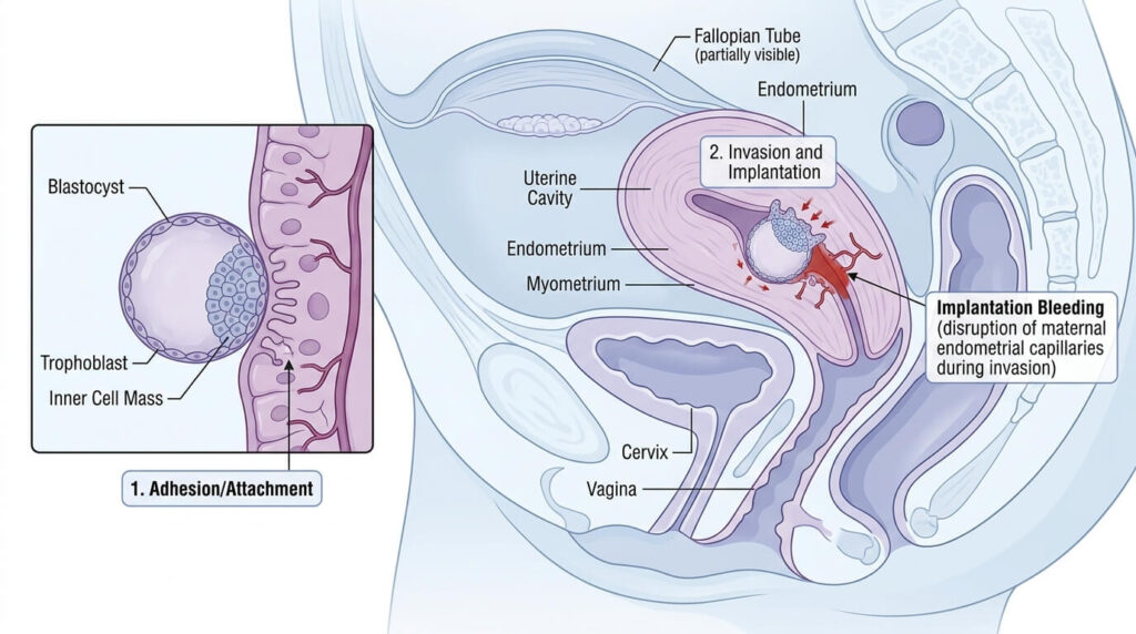 implantation cramps