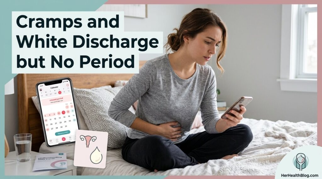 cramps and white discharge but no period