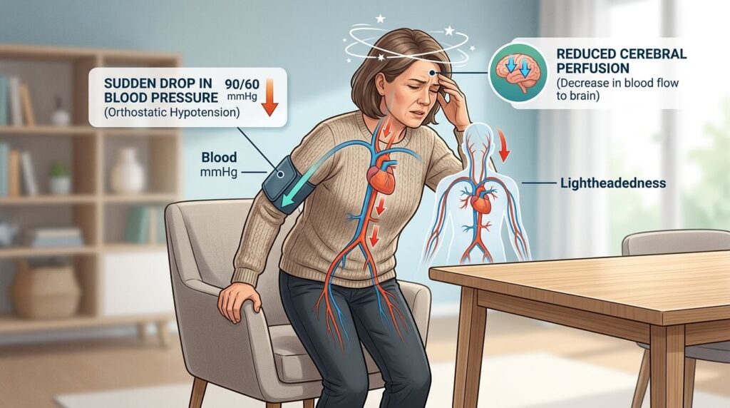 dizziness during period