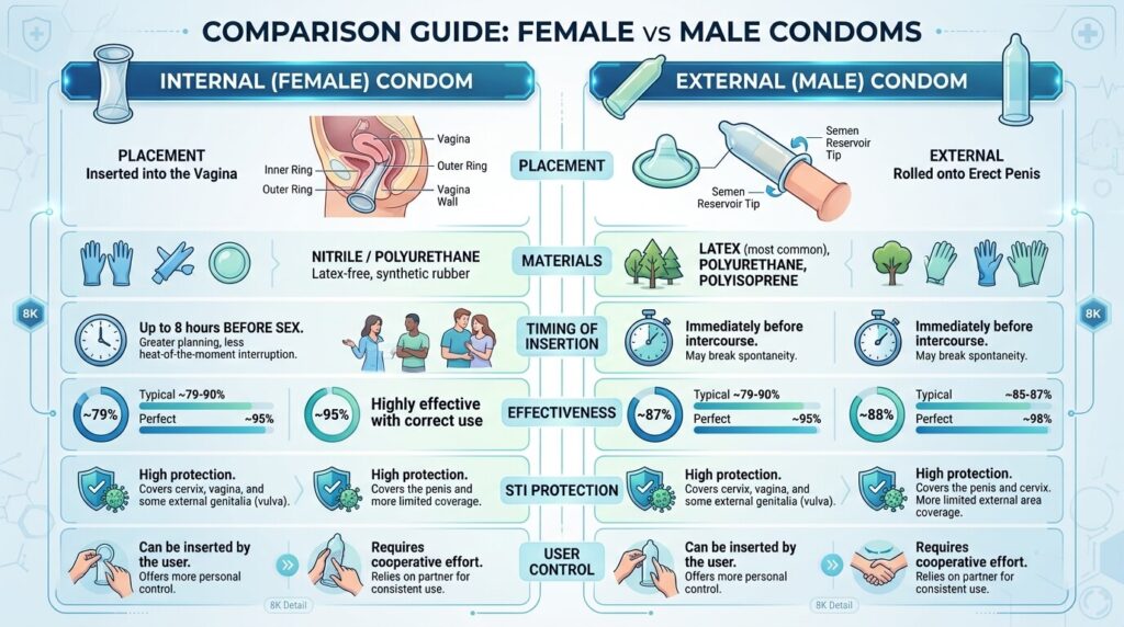 how to use female condoms
