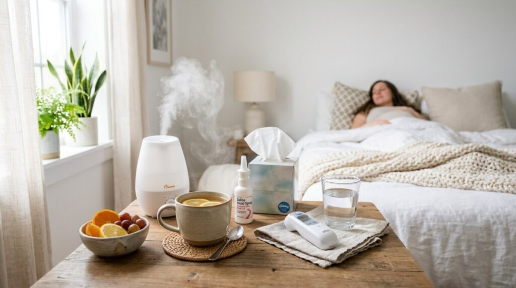 pregnant with a cold