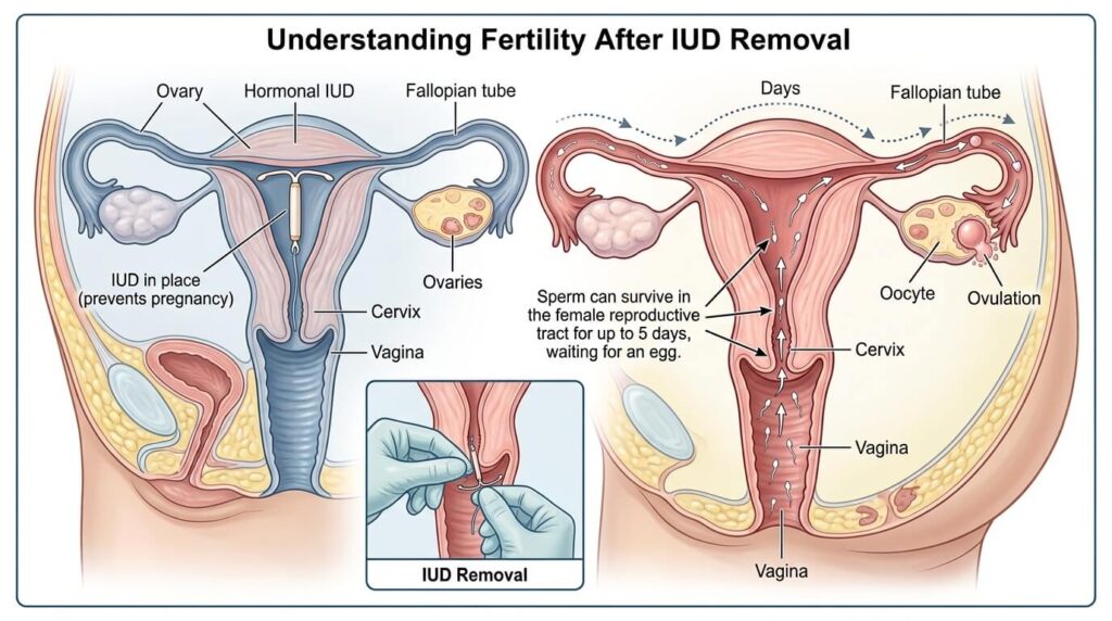 unprotected sex before IUD removal